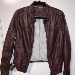 Faux leather jacket
